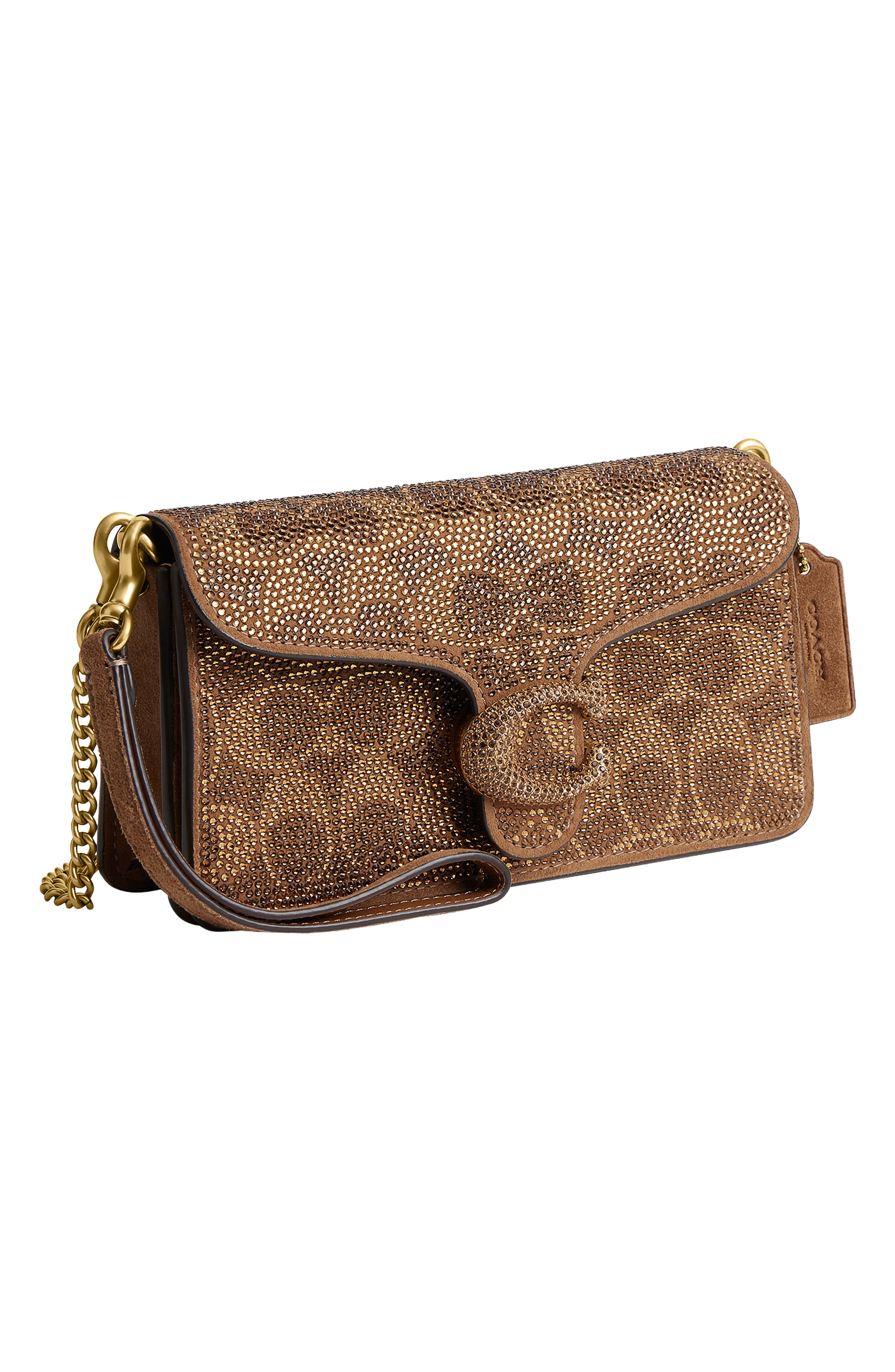 Tabby 19 Crystal Signature Suede Leather Crossbody Bag, Alternate, color, B4/ CEDAR