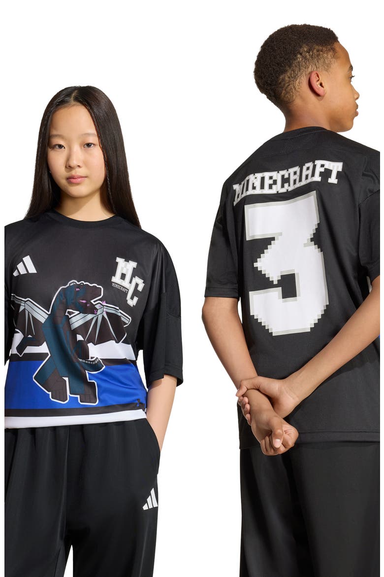 x Minecraft Kids' Graphic Print T-Shirt, Alternate, color, BLACK