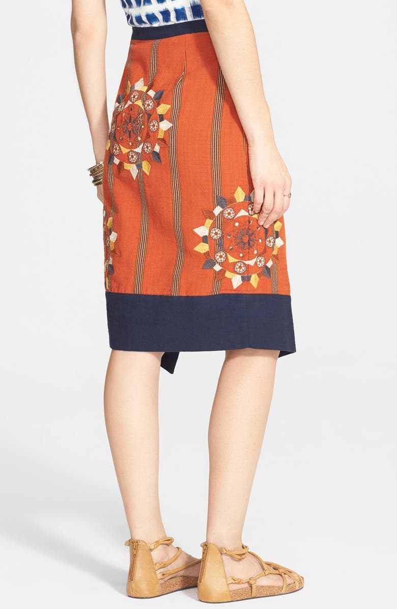 Free People 'Song Bird' Asymmetrical Wrap Skirt, Alternate, color, 