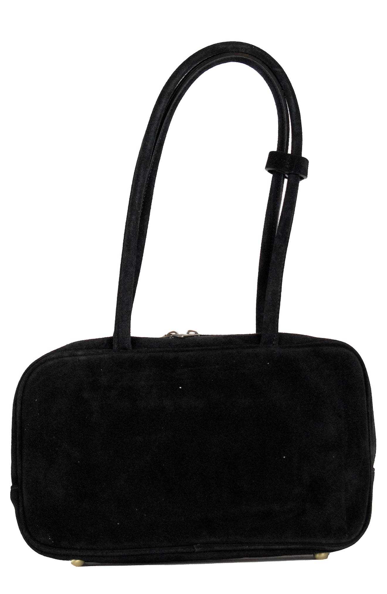 Persaman New York Lola Suede Shoulder Bag, Main, color, Black