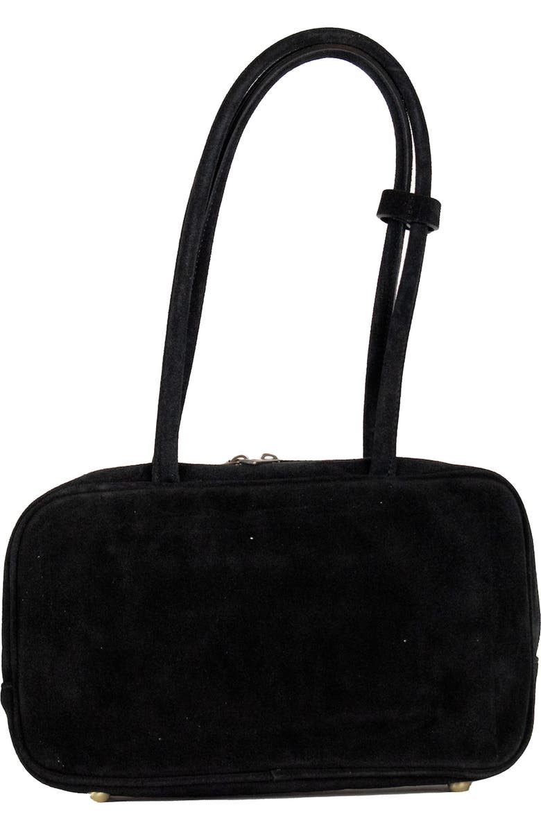 Persaman New York Lola Suede Shoulder Bag, Main, color, Black