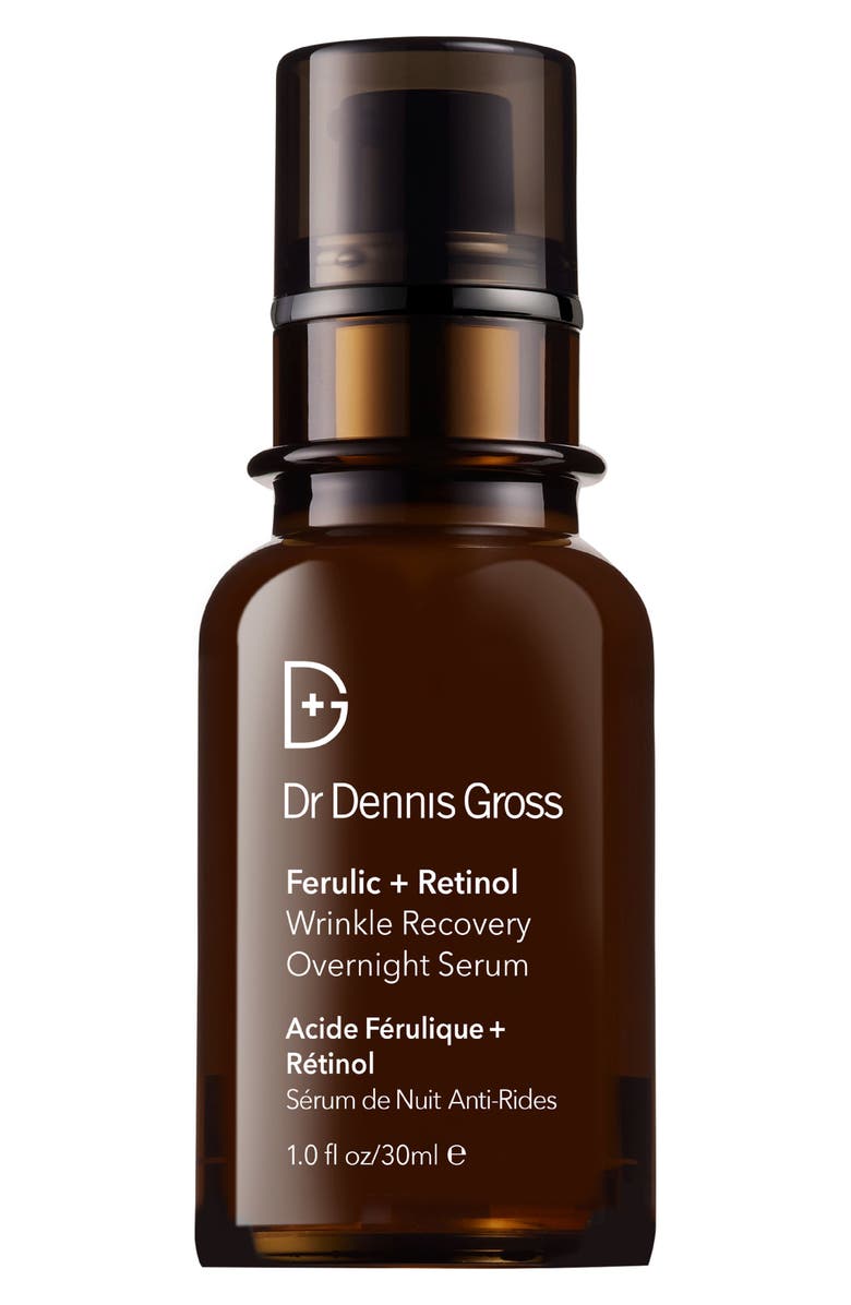 Dr. Dennis Gross Skincare Ferulic + Retinol Wrinkle Recovery Overnight Serum, Main, color, 