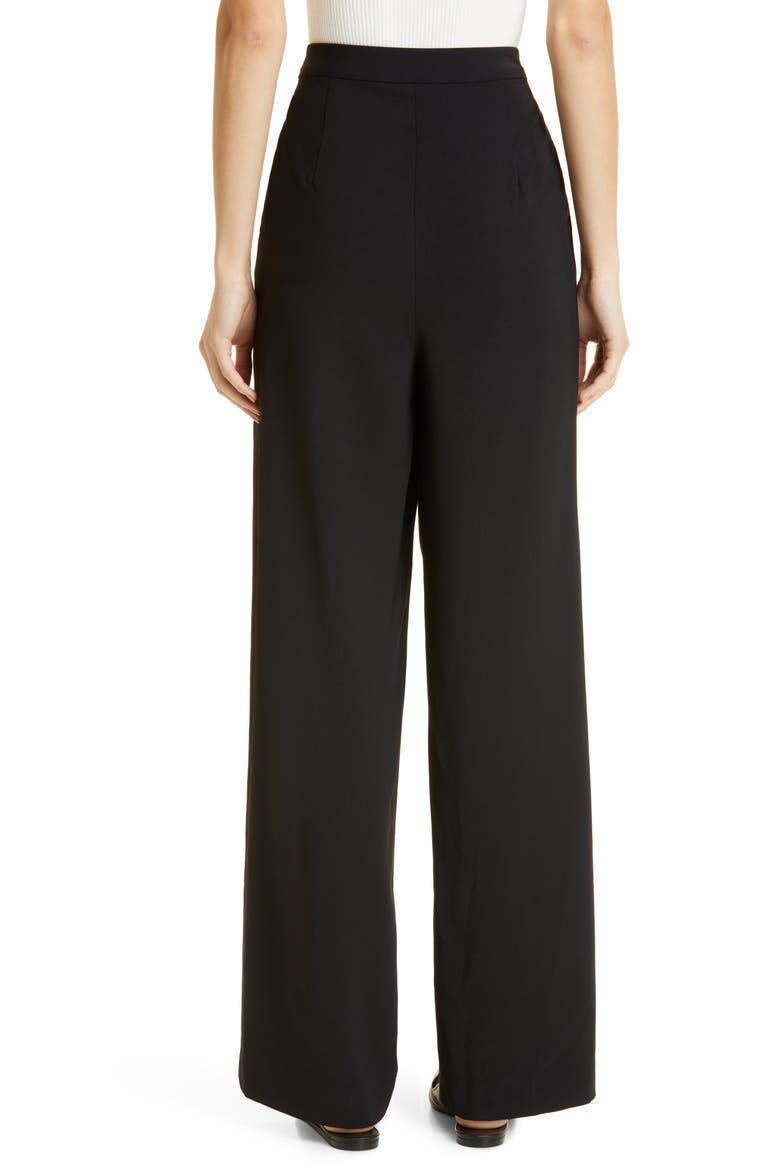Wide Leg Crepe Pants, Alternate, color, BLACK
