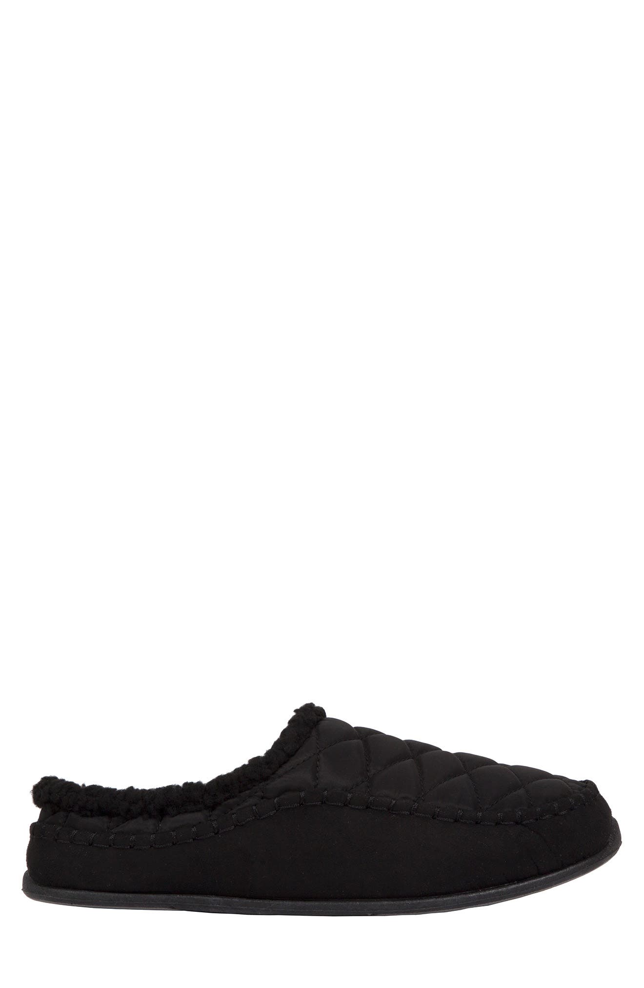 Slipperooz Almo Faux Shearling Clog Slipper, Alternate, color, BLACK