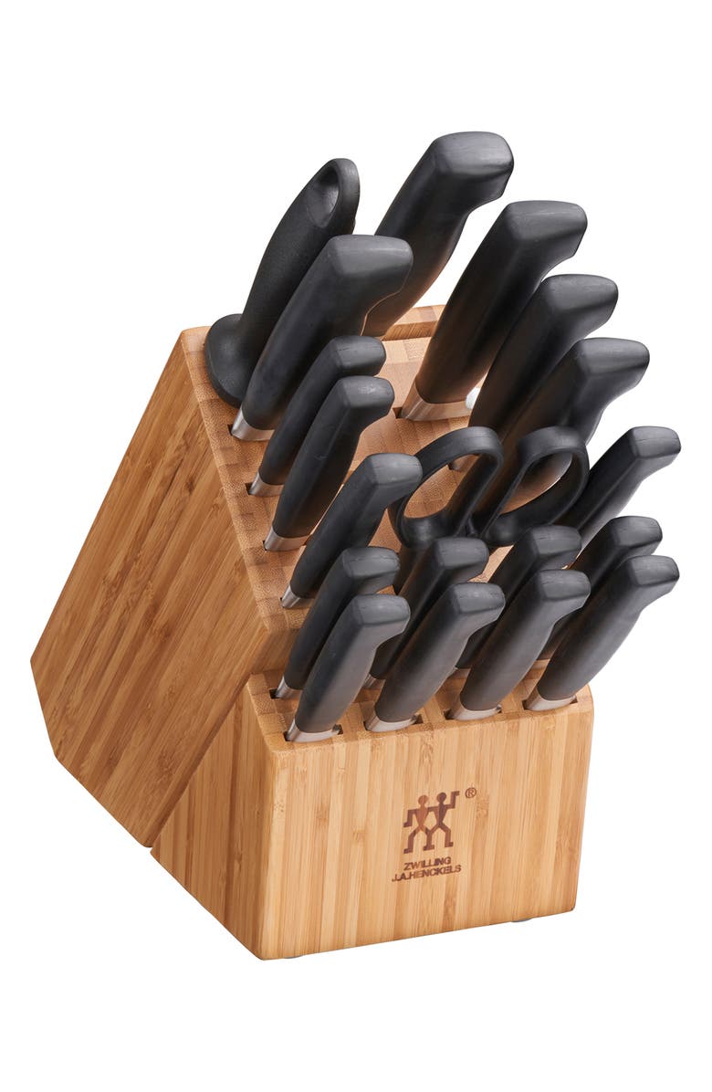 ZWILLING Four Star 20-Piece Knife Block Set, Main, color, Black
