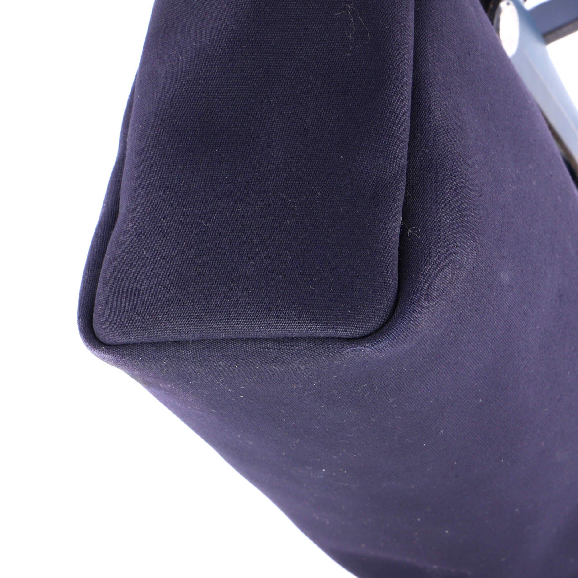 Pre-Owned Hermes Herbag Toile and Leather PM, Alternate, color, Bleu Indigo