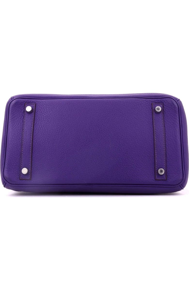 Pre-Owned Hermes Birkin Handbag Purple Clemence with Palladium Hardware 30, Alternate, color, Iris