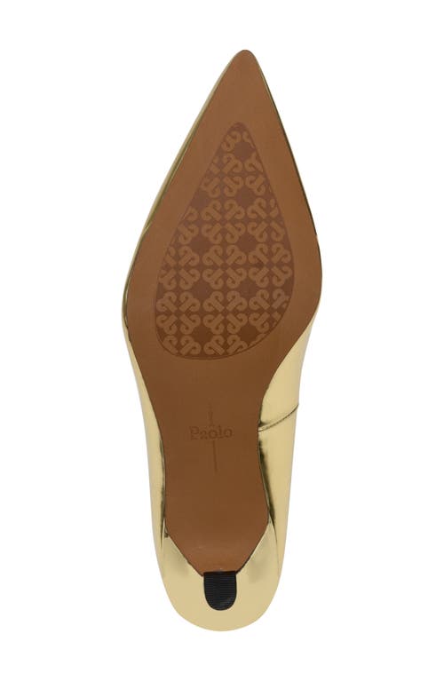 Linea Paolo Patent Pointed Toe Pump In Gold