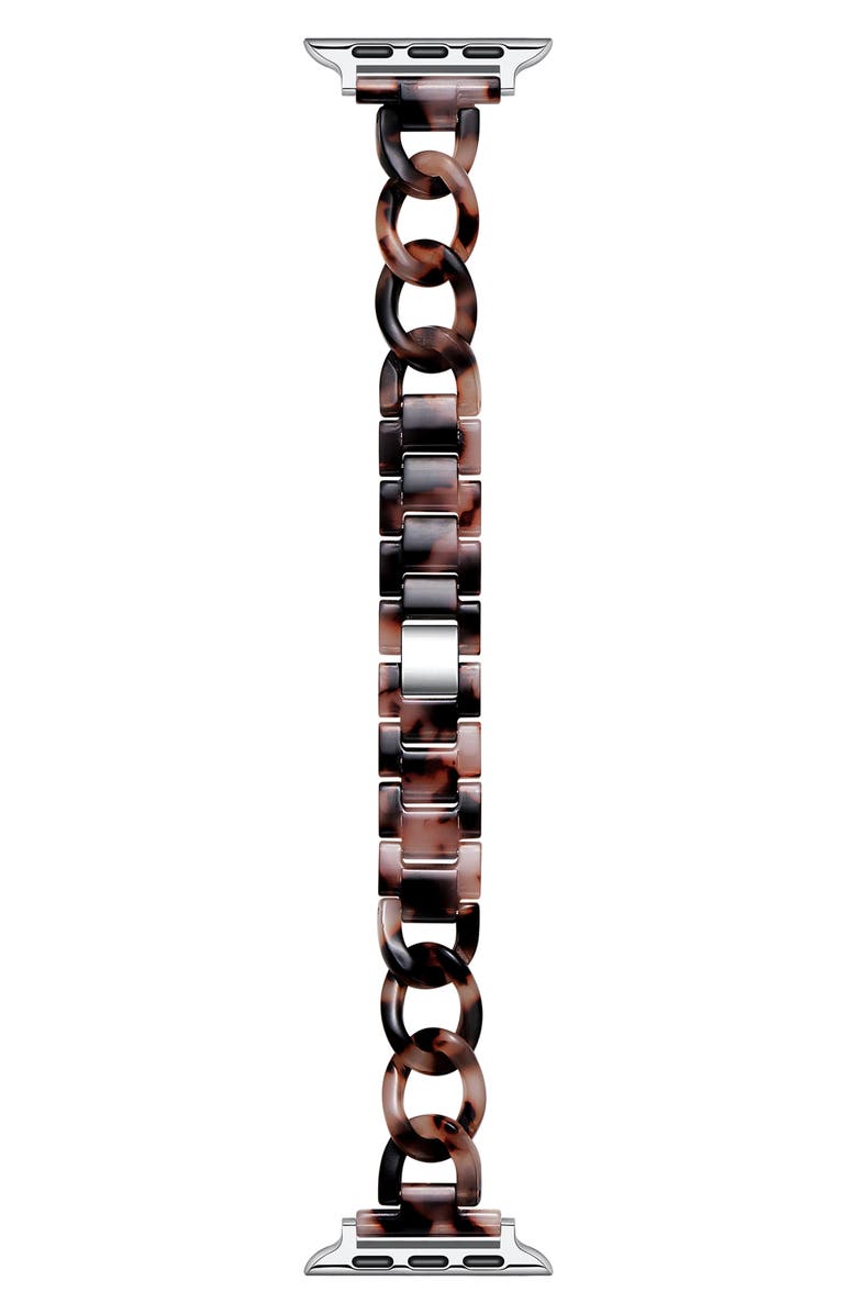 The Posh Tech Kit Tortoise Print Apple Watch<sup>®</sup> Watchband, Main, color,