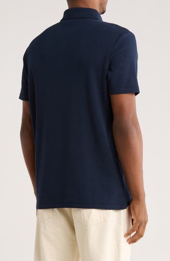 Textured Jacquard Knit Polo