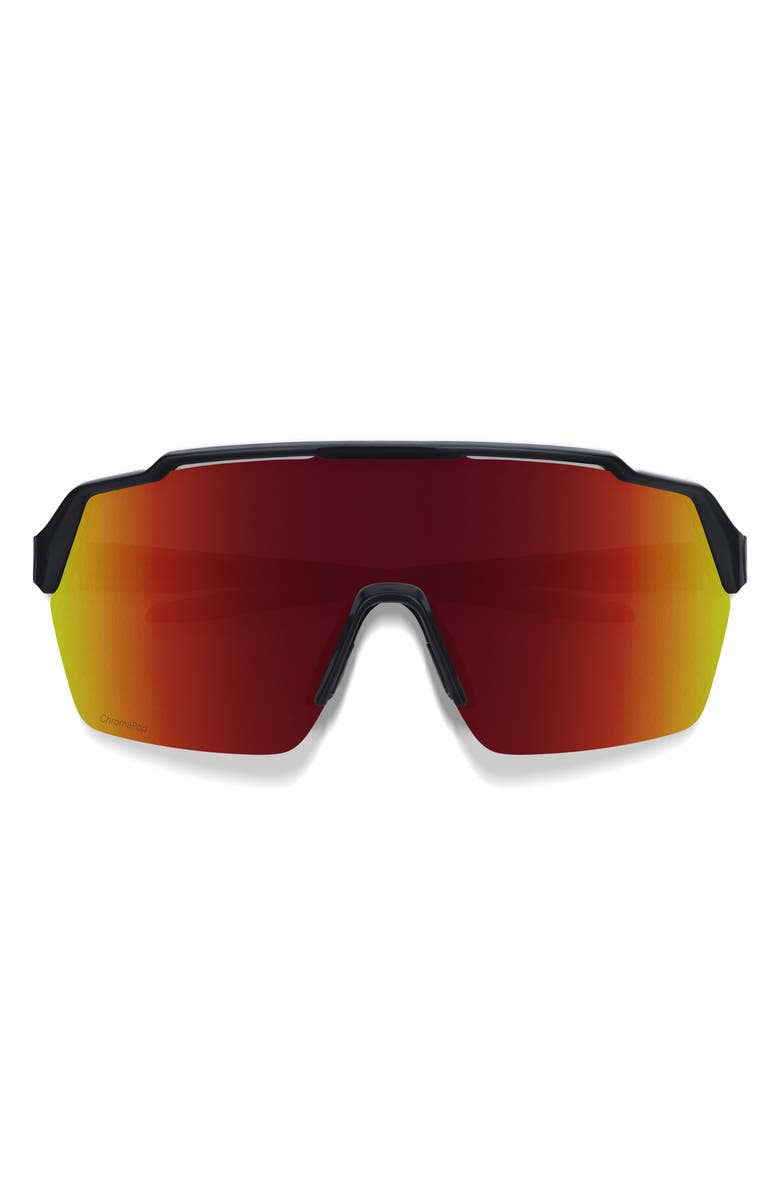 Smith Shift Split MAG<sup>™</sup> 139mm Shield Sunglasses, Main, color, Black / Chromapop Red