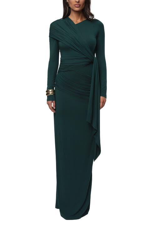 Glitz Asymmetric Maxi Dress