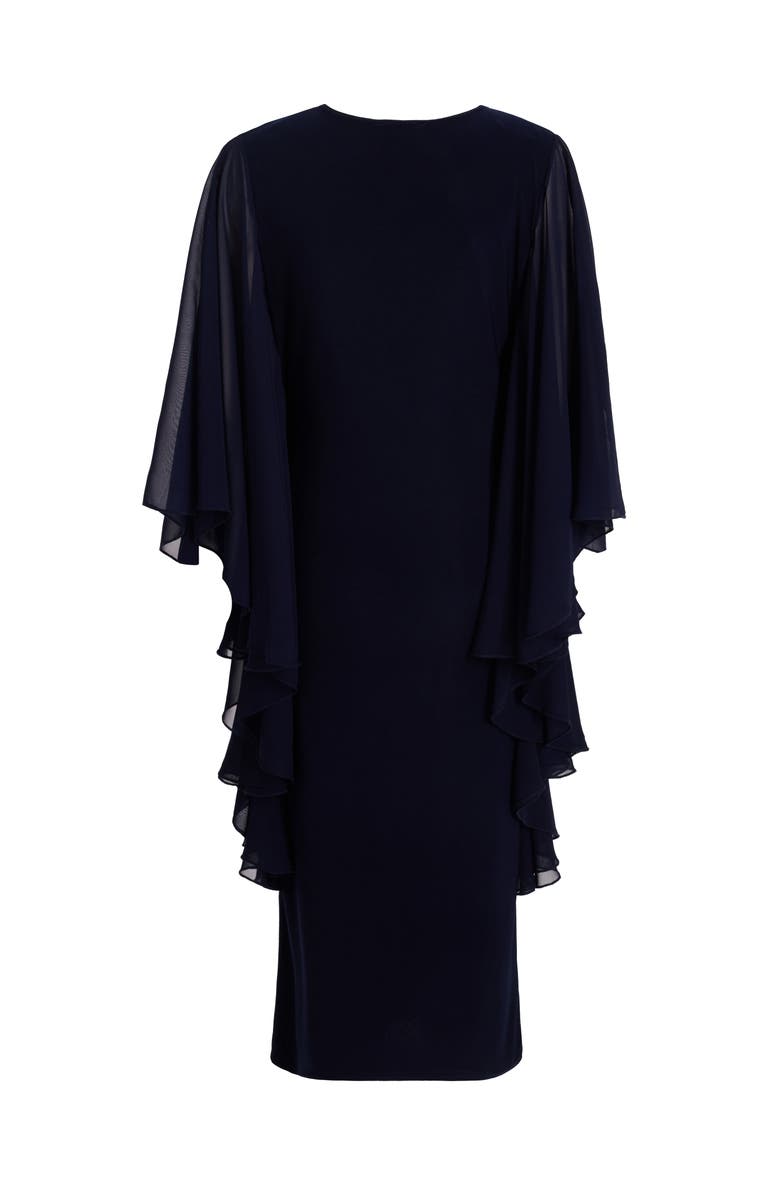 QUIZ Chiffon Frill Midi Dress, Alternate, color,