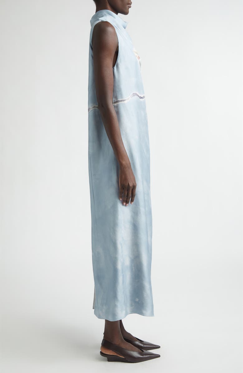 Altuzarra Noori Tulip Bouquet Sleeveless Silk Dress, Alternate, color, Storm Tulip