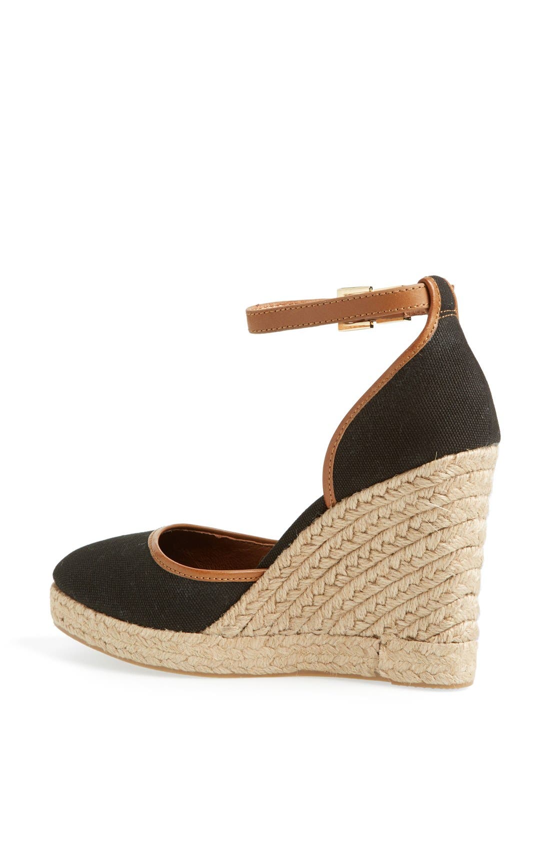 'Palma' Espadrille Wedge, Alternate, color, BLACK/ BUTTERNUT