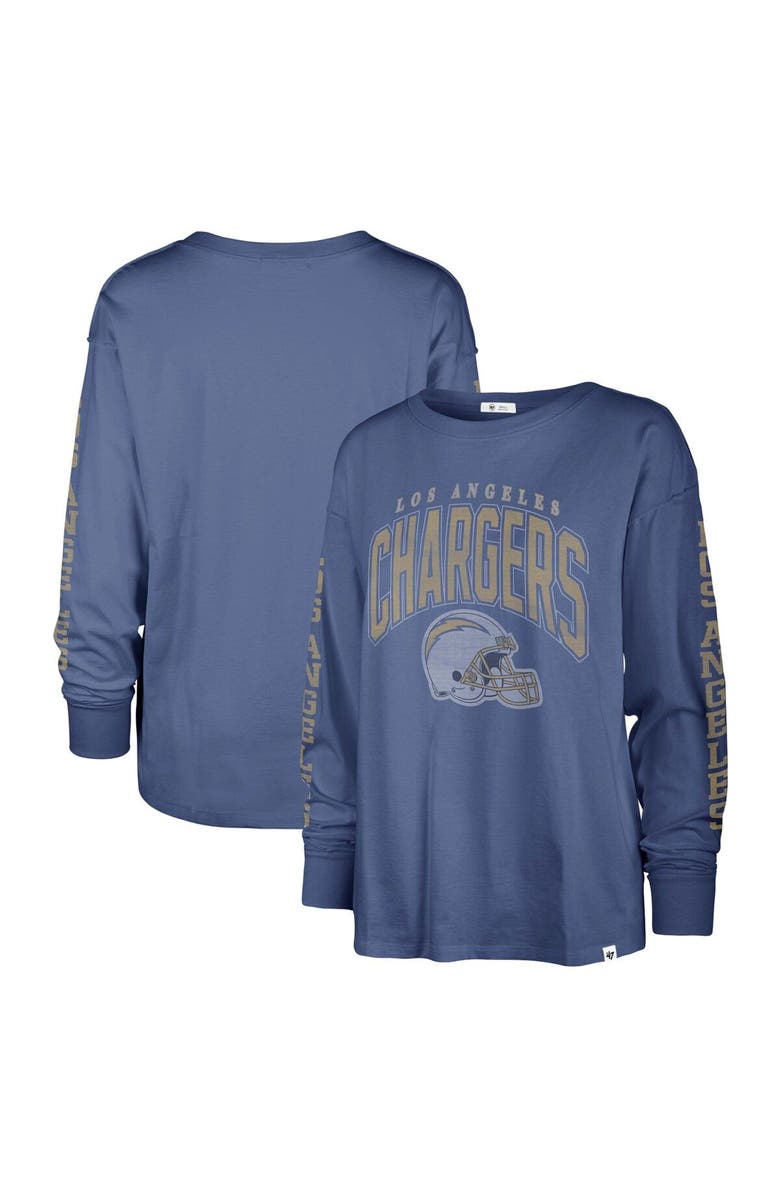 '47 Women's '47 Powder Blue Los Angeles Chargers Tom Cat Lightweight Long Sleeve T-Shirt, Main, color, 