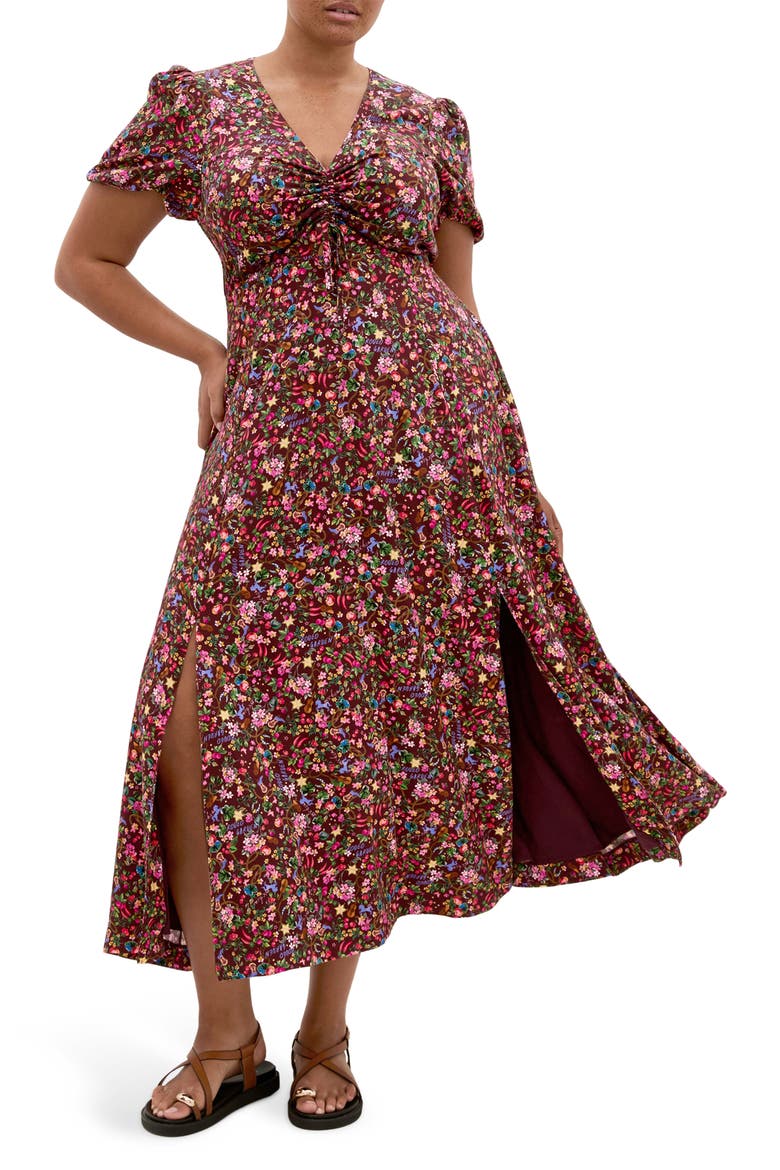 Aliya Floral Print Maxi Dress, Main, color, RODEO DITSY