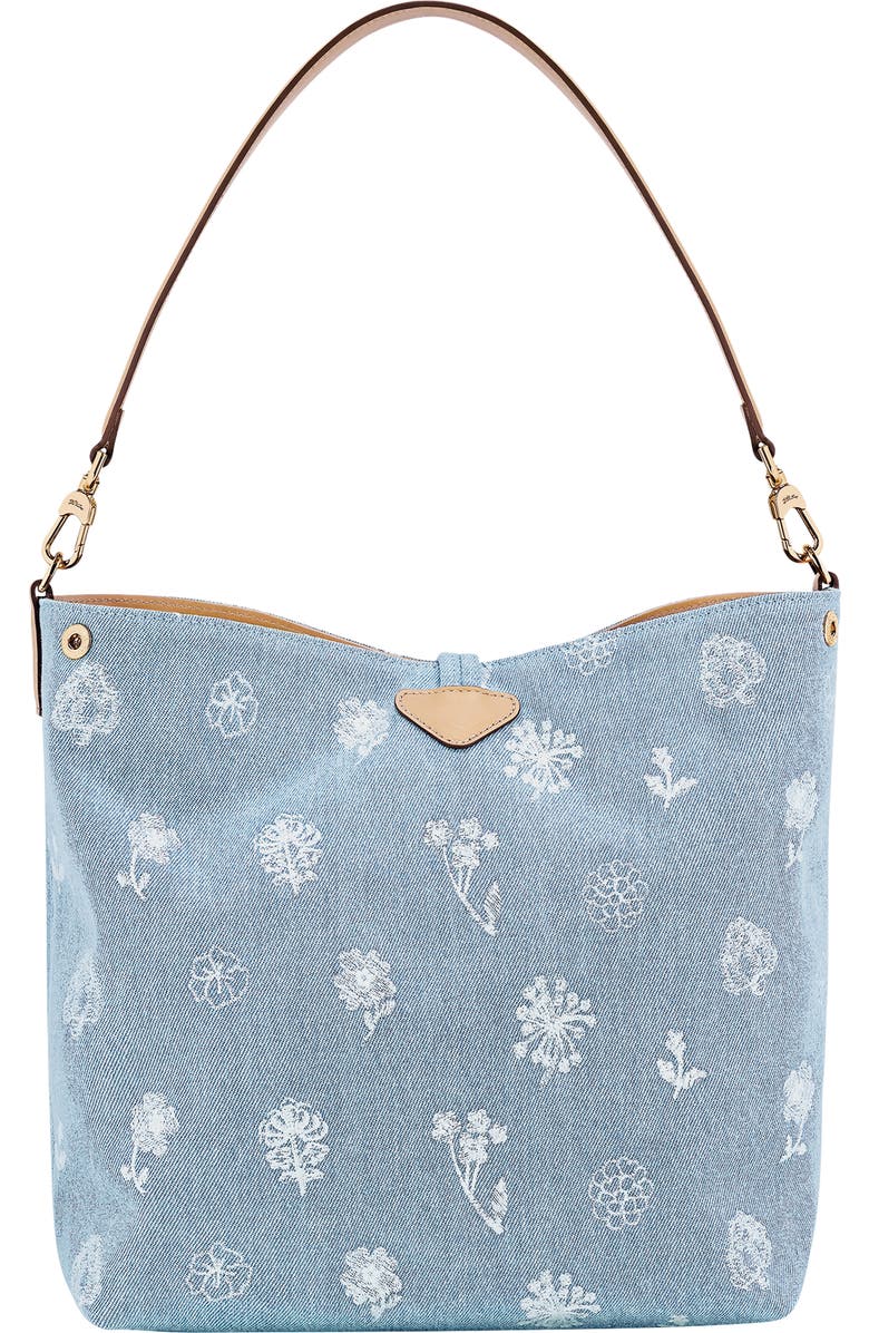 Longchamp Le Roseau Denim Hobo Bag, Alternate, color,