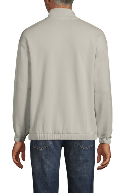 Lands' End Long Sleeve French Terry Vintage Wash Quarter Zip In Neutral