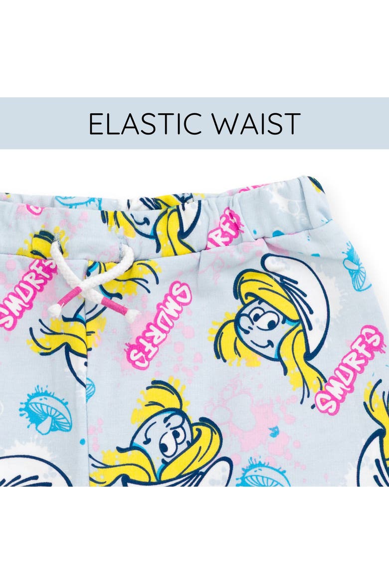 Smurfette T-Shirt and French Terry Shorts Set, Alternate, color, Smurfette Light Blue