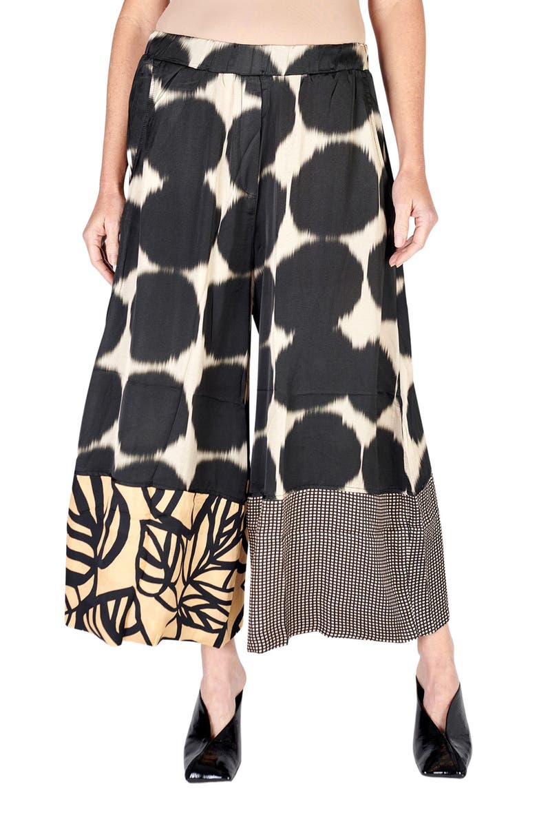 Alembika Serene mixed print wide leg pants, Main, color, 