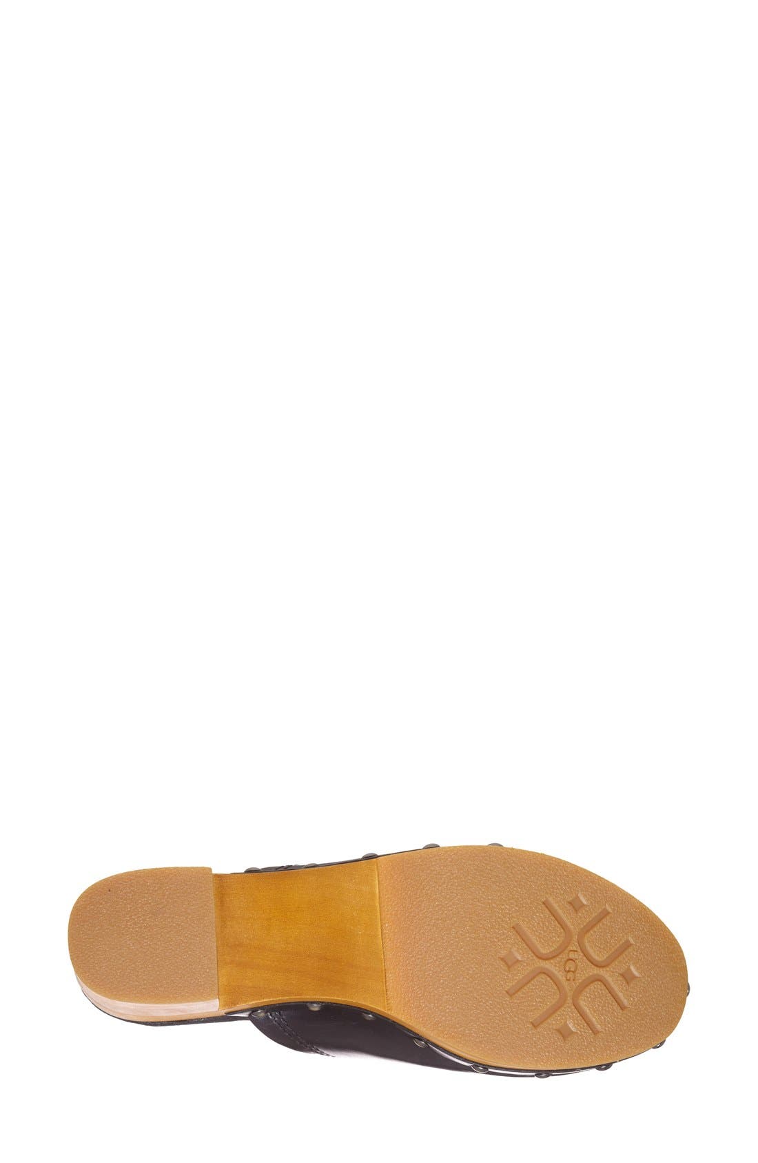 'Kay' Clog, Alternate, color, BLACK LEATHER