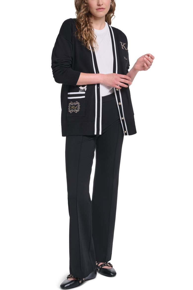 Front Seam Straight Leg Pants, Alternate, color, BLACK