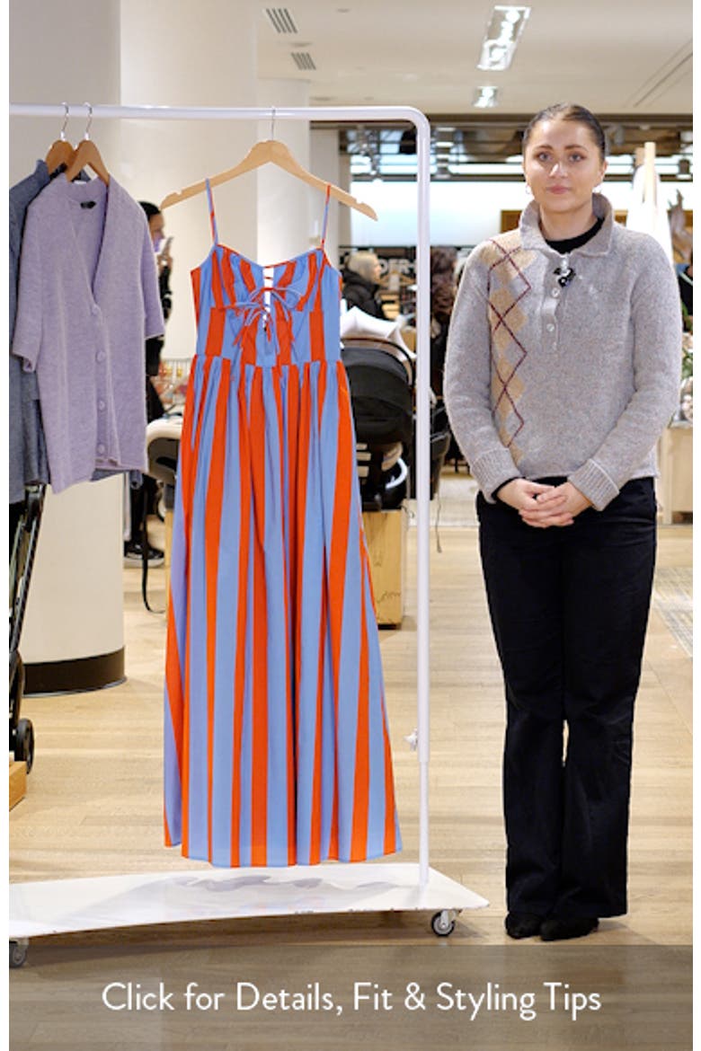 Primo Lace Back Stripe Sleeveless Maxi Dress video