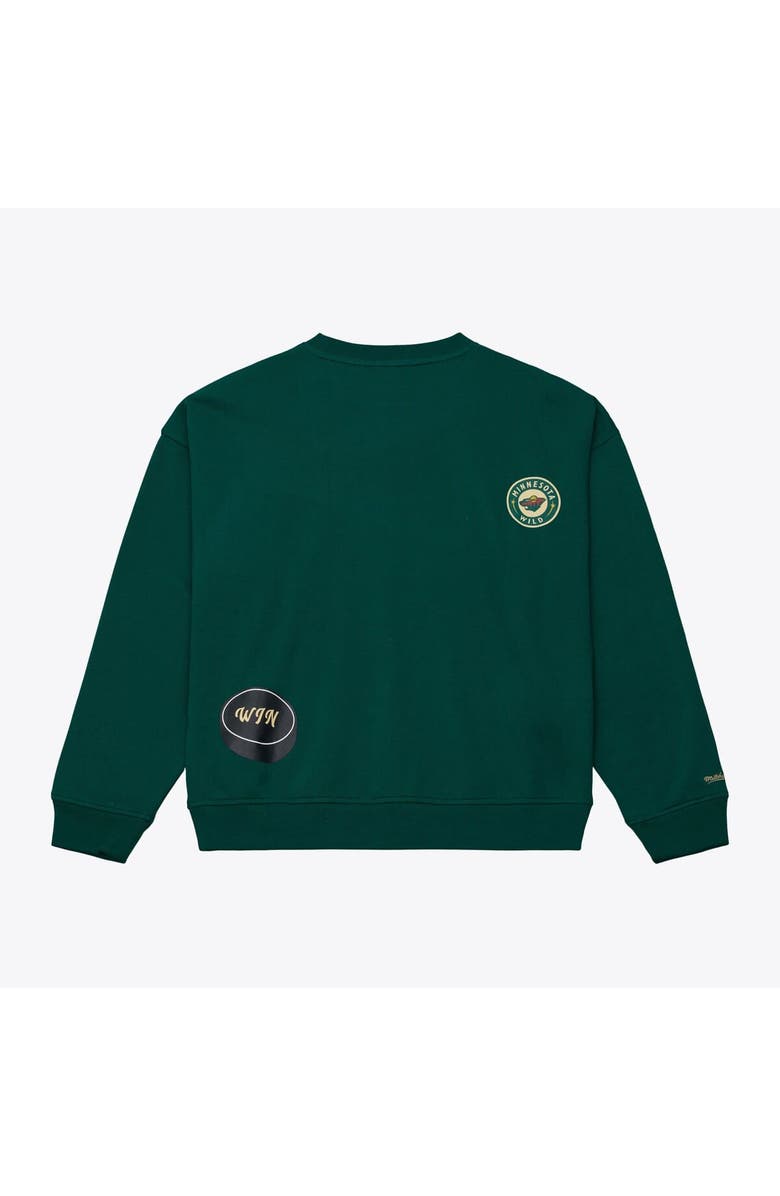 Mitchell & Ness Women's Mitchell & Ness  Green Minnesota Wild Crewneck Sweatshirt, Alternate, color, Green