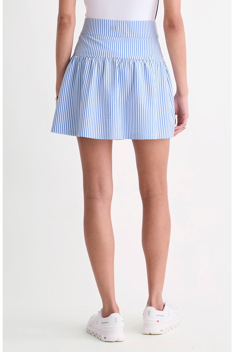 Flare Seersucker Miniskirt, Alternate, color, J947 STRIP