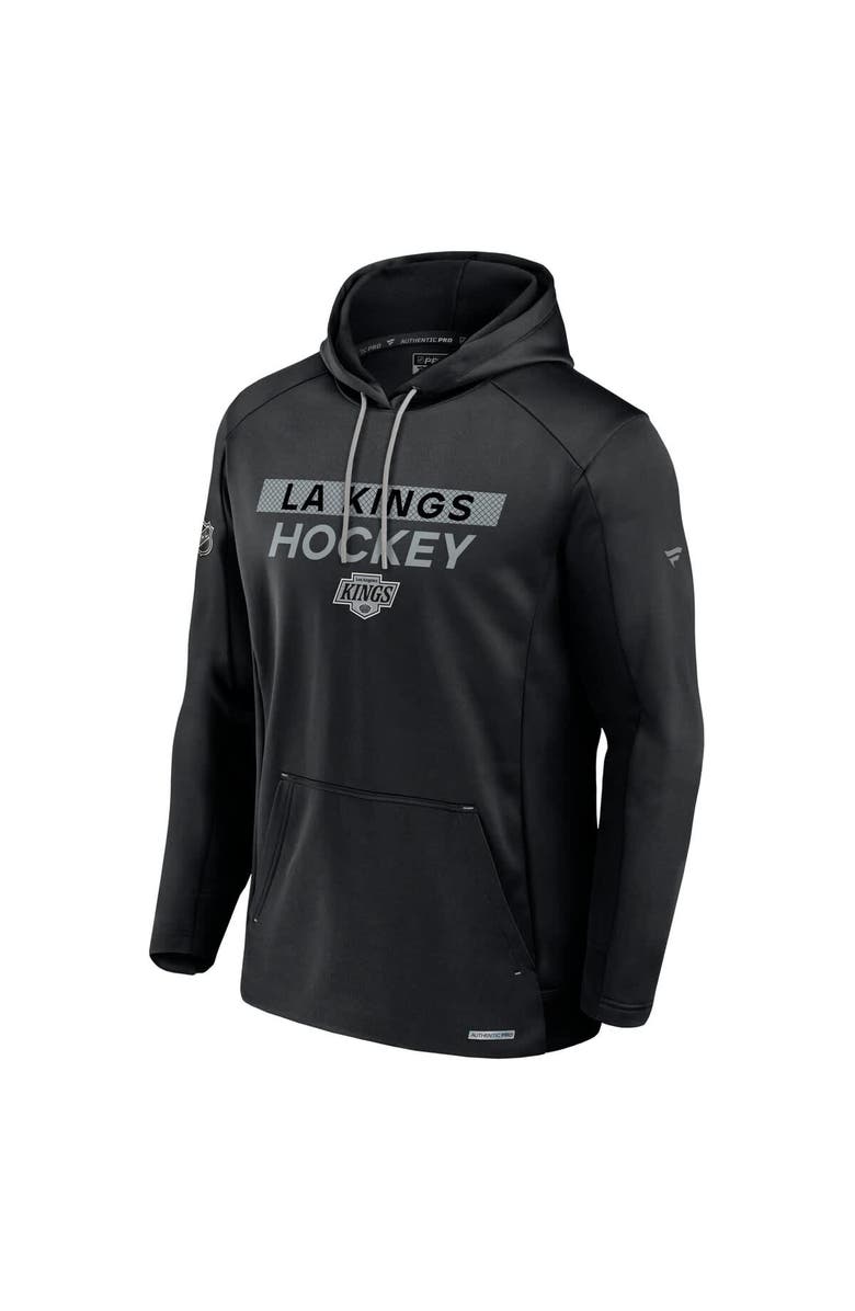 FANATICS Men's Fanatics Black Los Angeles Kings Authentic Pro Rink Fleece Pullover Hoodie, Alternate, color, Black