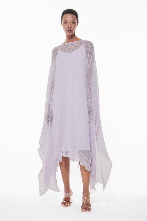 Textured Open Knit Kaftan