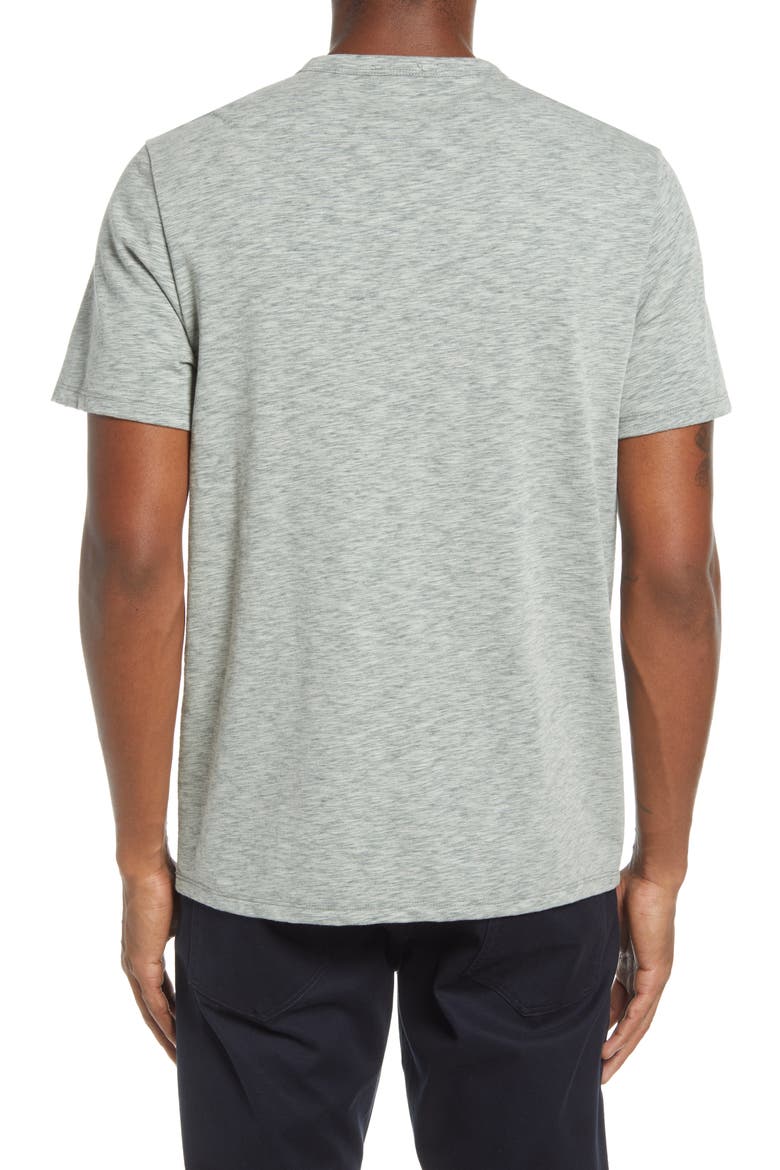 Regular Fit Slub Heather Henley, Alternate, color, DARK FOREST/ OFF WHITE