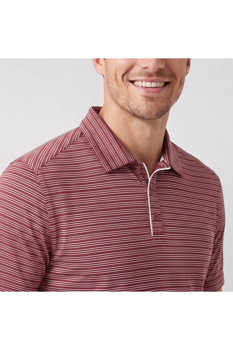 Clubhouse Performance Polo, Alternate, color, Maroon Stripe
