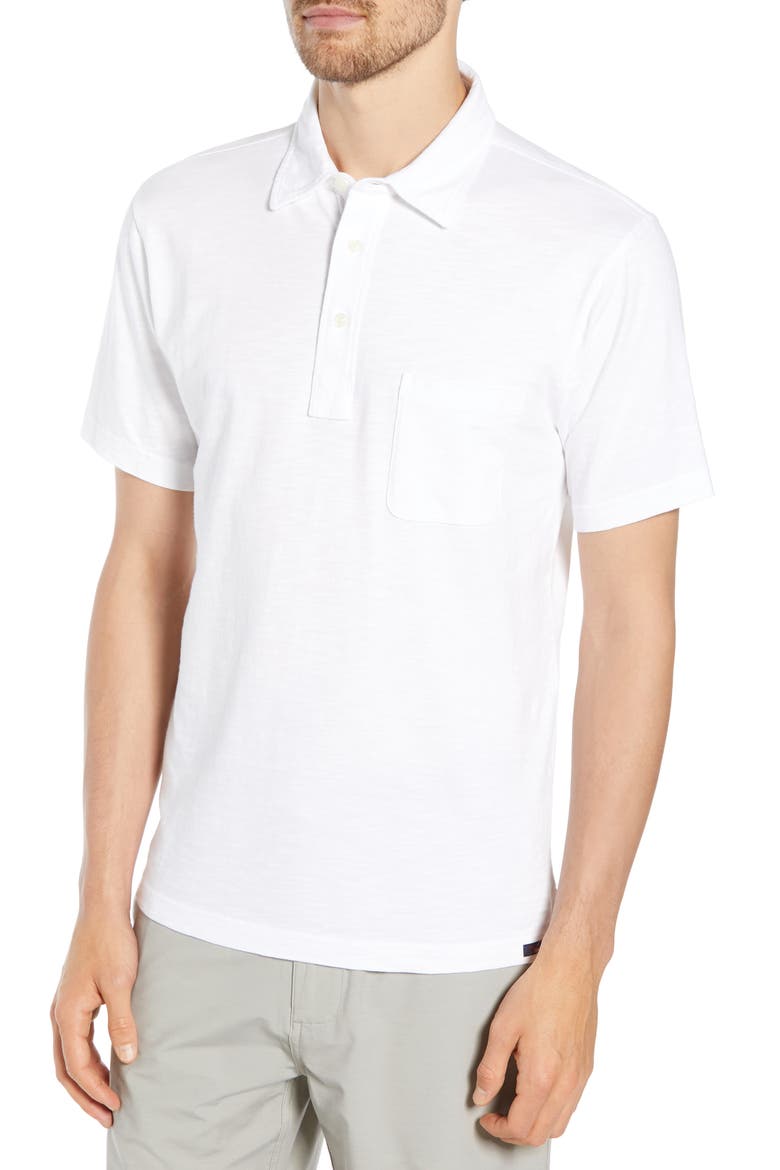 Sunwashed Regular Fit Polo, Main, color, WHITE