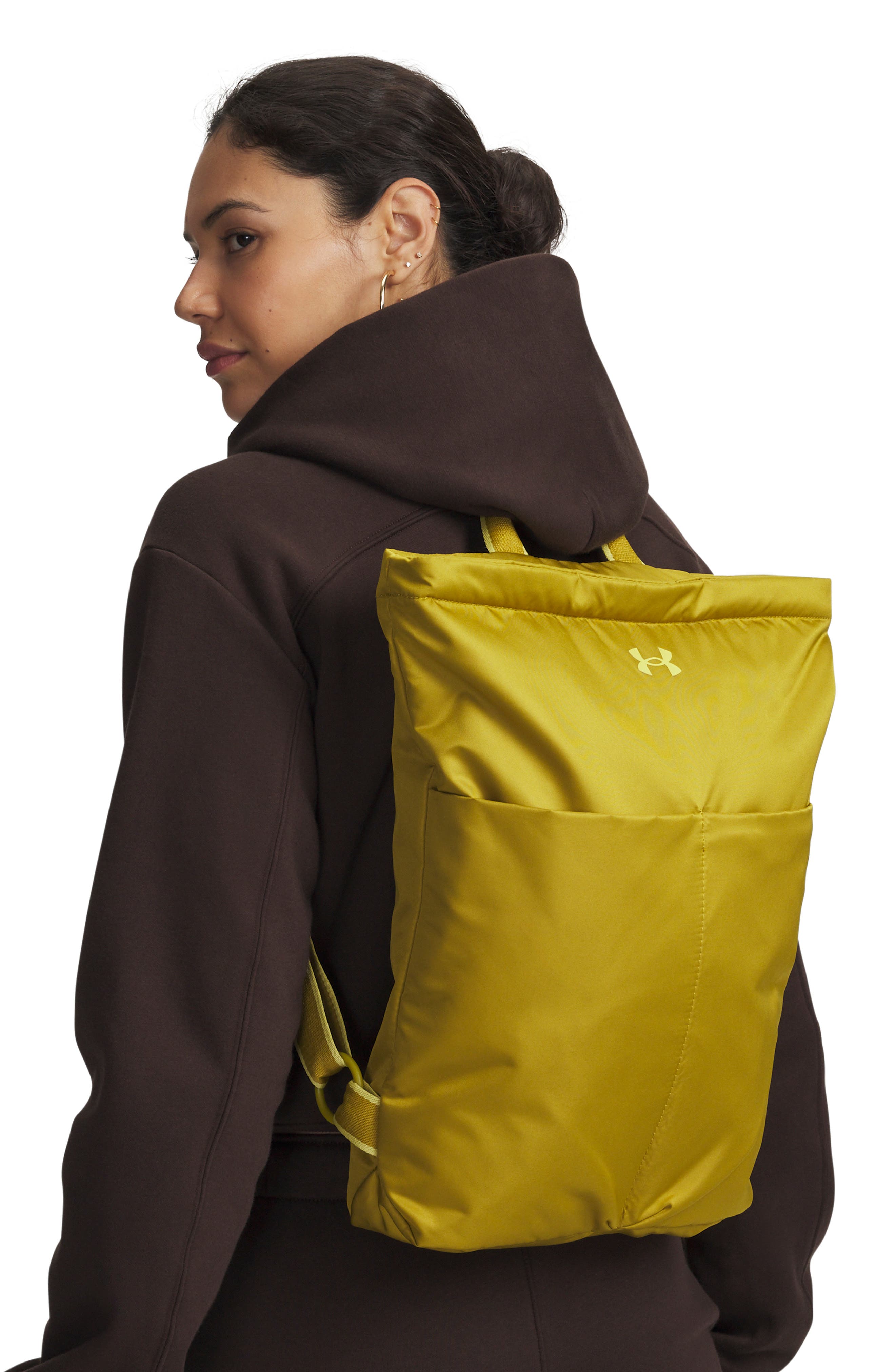 Under Armour Studio Lite Water Repellent Backpack, Alternate, color, Green Legacy / / Yellow Shade