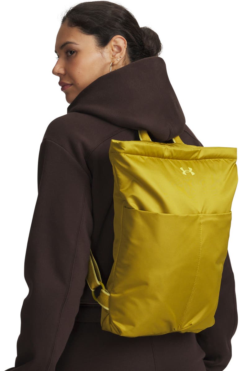 Under Armour Studio Lite Water Repellent Backpack, Alternate, color, Green Legacy / / Yellow Shade