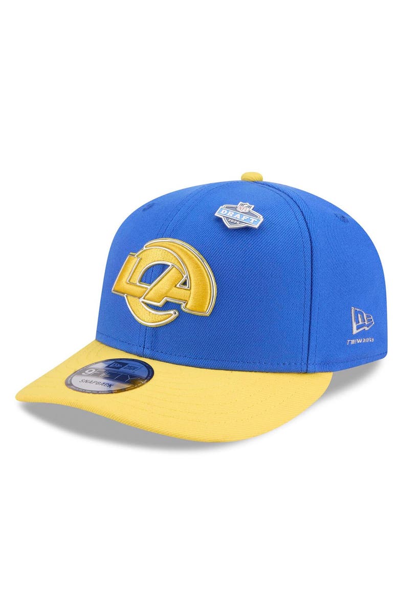 Men's New Era Royal/Gold Los Angeles Rams 2026 NFL Draft On-Stage 9FIFTY Snapback Hat, Main, color, Royal