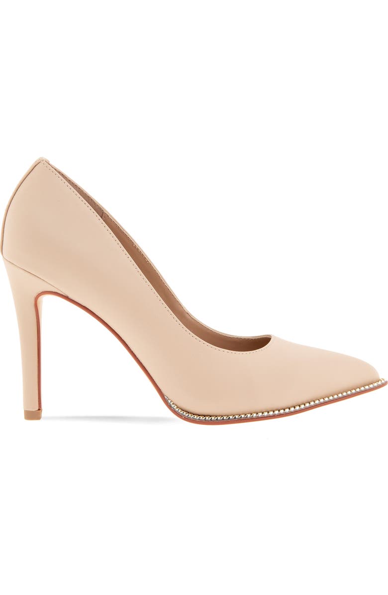 BCBGeneration Hiarlia Chain Trim Pointed Toe Pump, Alternate, color, Frappe