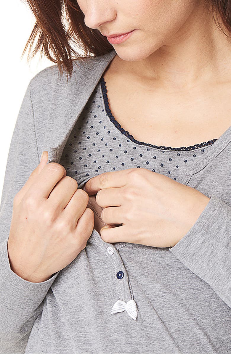 Noppies Feline Henley Maternity/Nursing Tee, Alternate, color,