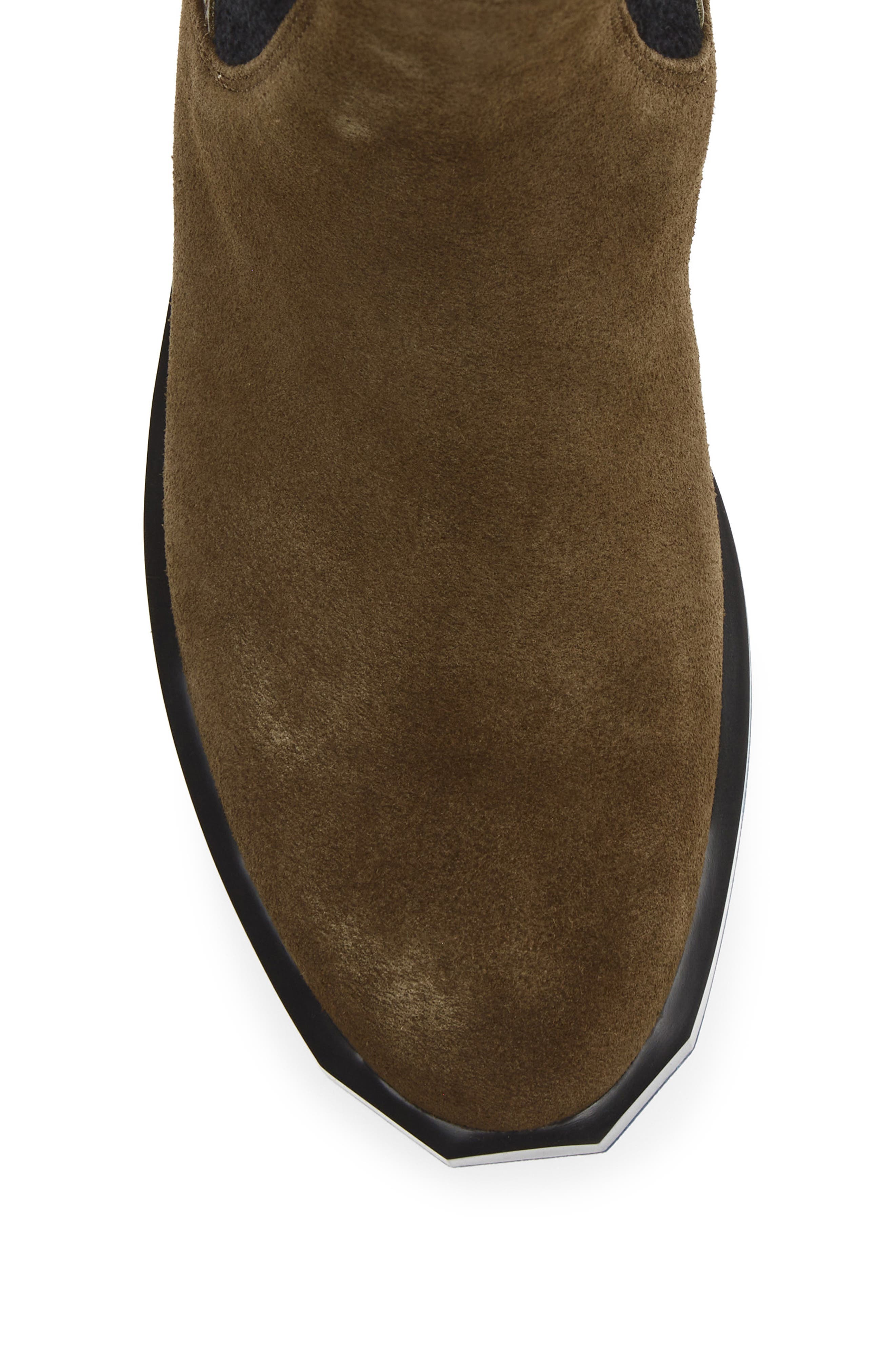 Forma Ena Leather Chelsea Boot, Alternate, color, KHAKI