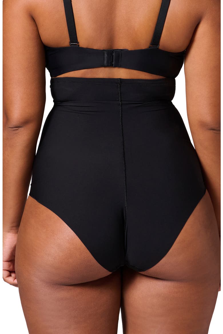 Story High Waist Shaping Briefs, Alternate, color, BLACK