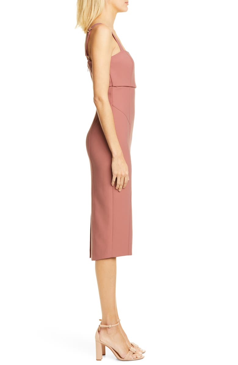 Cinq à Sept Dakota Back Cutout Body-Con Midi Dress, Alternate, color, 