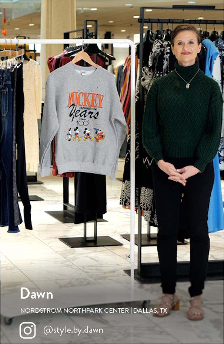 x Disney Mickey Through the Years Fleece Graphic Sweatshirt, sales video thumbnail