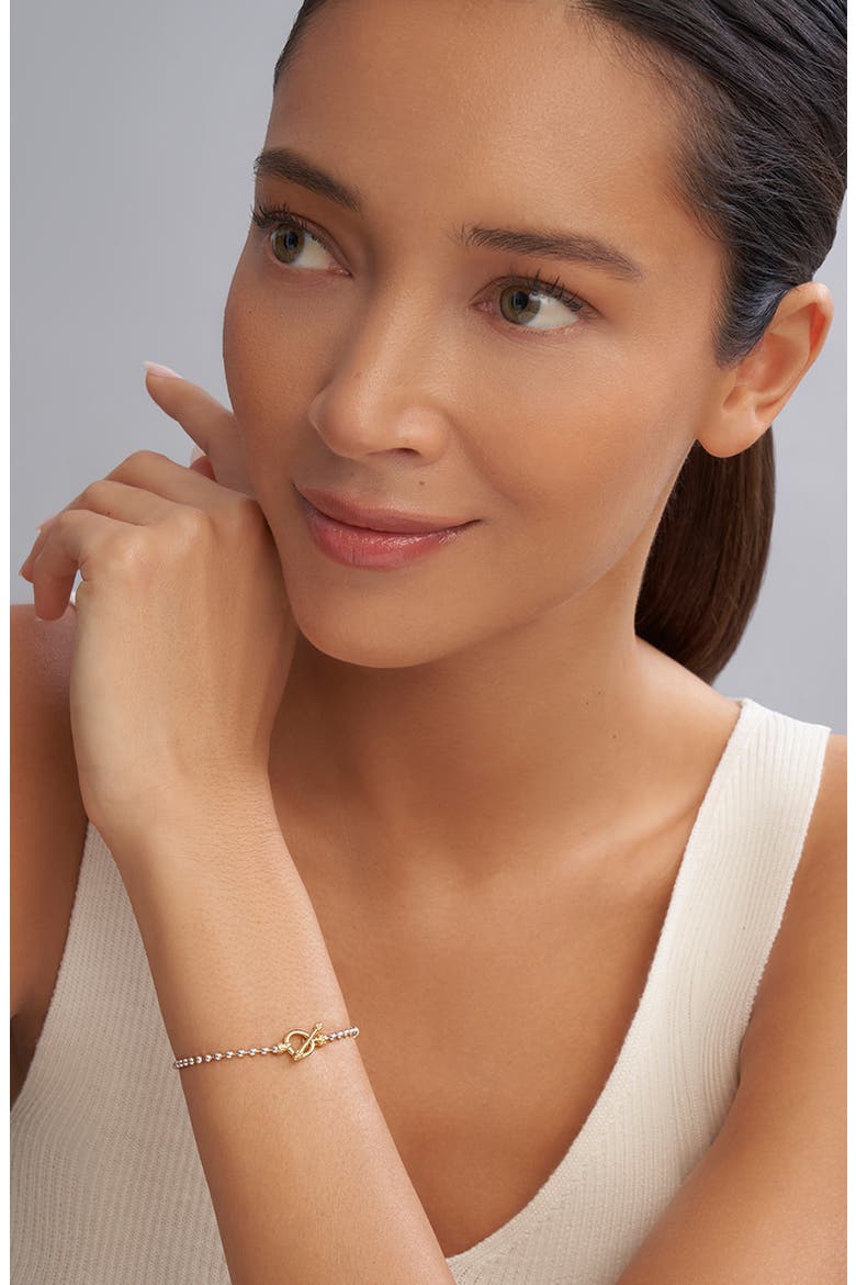 Signature Caviar Ball Chain Bracelet, Alternate, color, GOLD