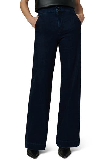 Joe's The Mason High Waist Wide Leg Jeans In Blue