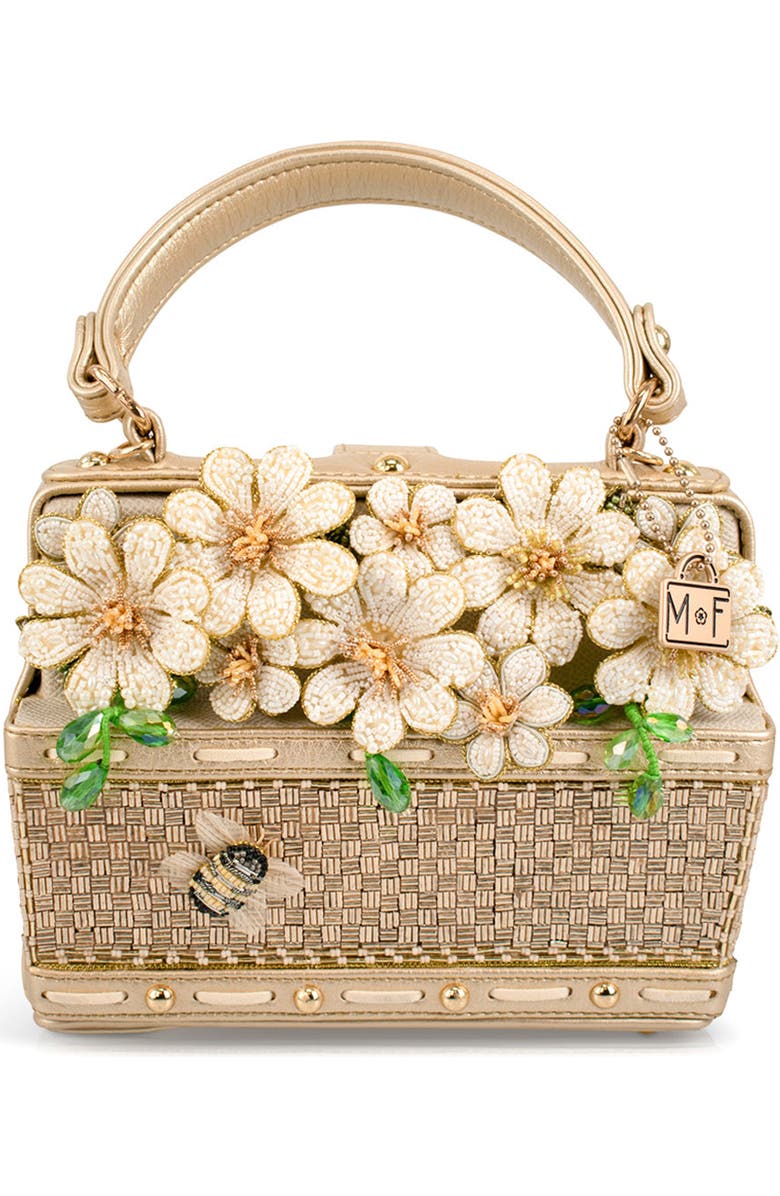 Mary Frances Accessories Basket of Sunshine Top Handle Handbag, Alternate, color, Gold