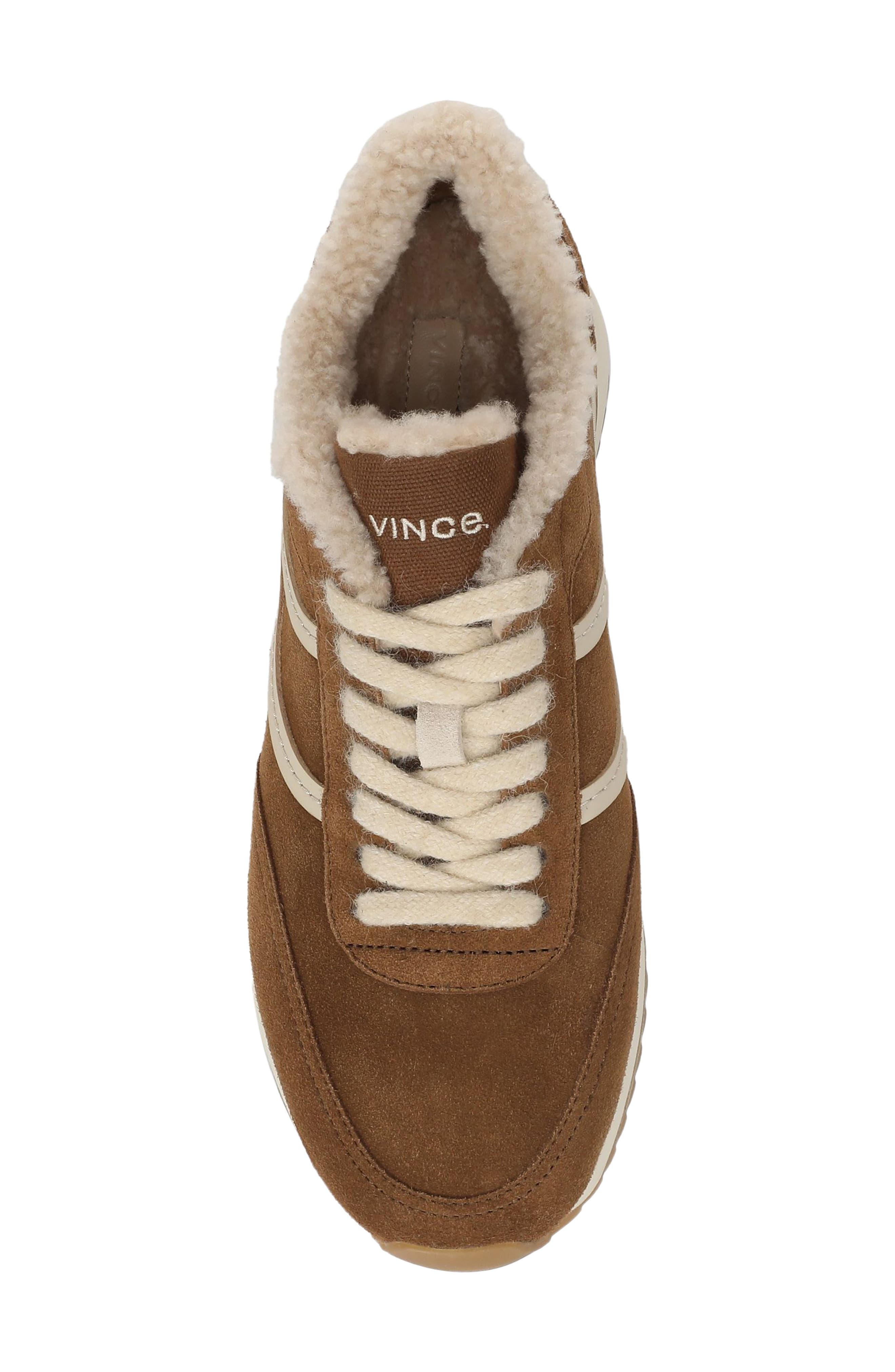 Genuine Shearling Platform Sneaker, Alternate, color, ELMWOOD