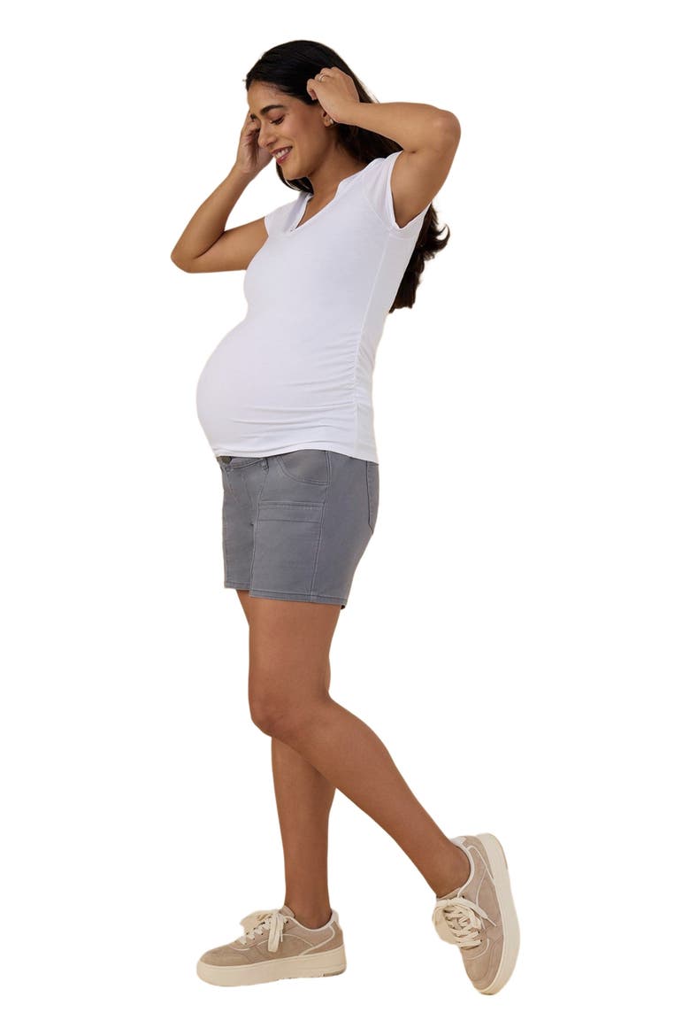 Under the Belly Utility Maternity Short, Main, color, Quiet Shade