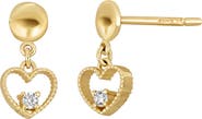 Bony Levy Icon 18K Yellow Gold Diamond Heart Drop Earrings